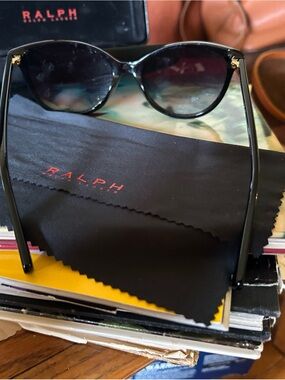 Ralph Lauren Black Gradient Cat-Eye Sunglasses